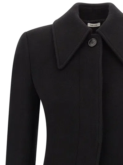 Alexander Mcqueen Wool And Cashmere Coat Coats And Trench Coats Black In Black