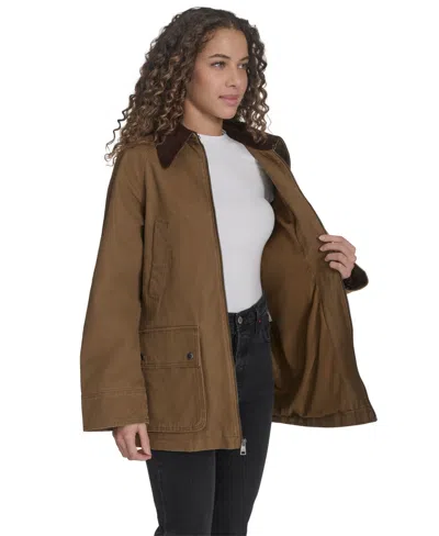 Levi's Women's Front Zipper Barn Jacket In Brown