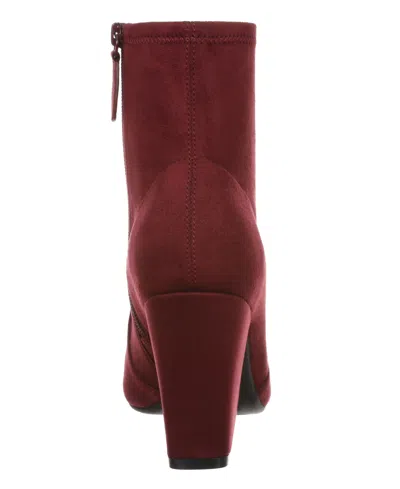 On 34th Women's Lydiaa Pointed-toe Block-heel Booties, Created For Macy's In Burgundy
