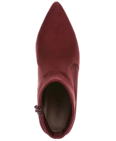 On 34th Women's Lydiaa Pointed-toe Block-heel Booties, Created For Macy's In Burgundy
