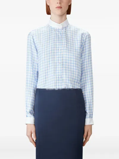 Thom Browne Gingham Shirt In Blue
