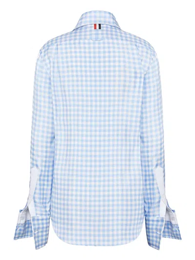 Thom Browne Gingham Shirt In Blue