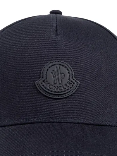 Moncler Logo-patch Cap In Blue