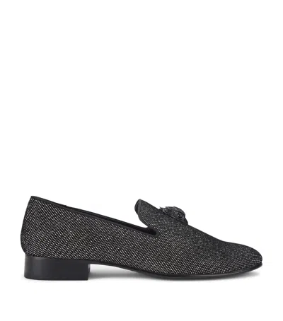 Kurt Geiger Embellished Ace Stud Loafers In Black