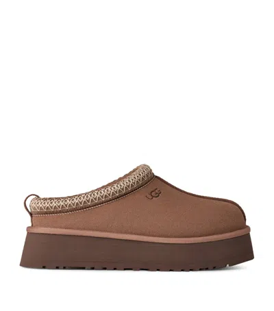 Ugg Womens Faux Fur Lined Slide Slippers In Brown