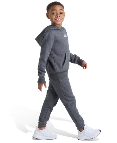 Adidas Originals Adidas Kids' Fleece Hoodie & Sweatpants Set In Gray