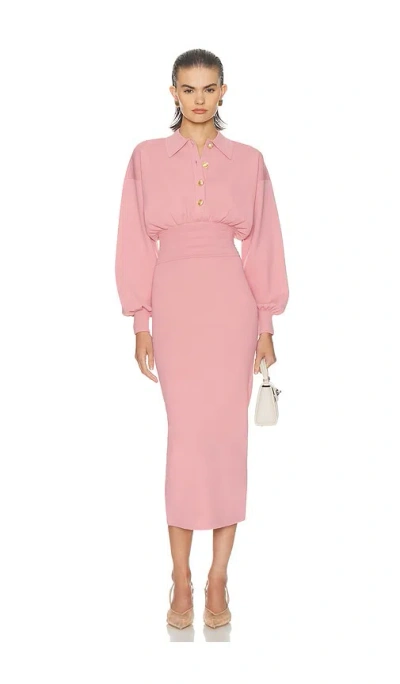 Helsa Hildie Polo Dress In Pink