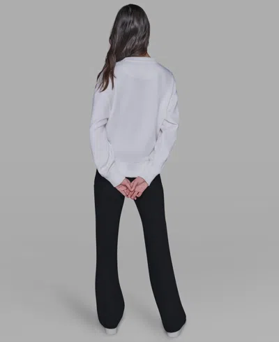 Karl Lagerfeld Womens Eiffel Bow Detail Sweatshirt P Xs Xl In White