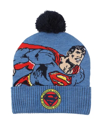 Bioworld Big Boys Superman 2-piece Hat And Gloves Set In Blue