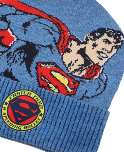 Bioworld Big Boys Superman 2-piece Hat And Gloves Set In Blue