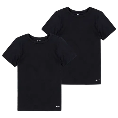 Nike Boys   Crew Undershirt 2 Pack In Black