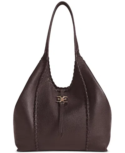 Sam Edelman Sylvia Medium Whipstitch Expandable Tobo In Brown