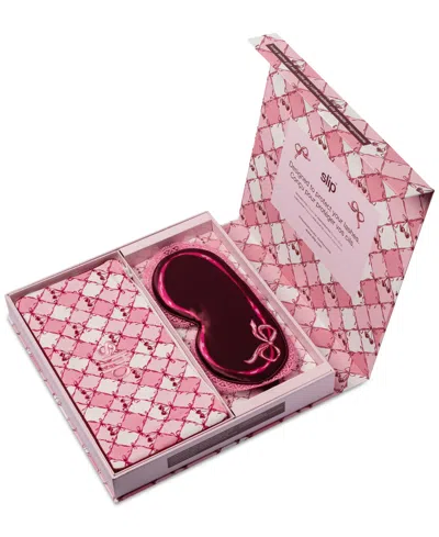 Slip Pure Silk Lovely Lashes Gift Set In Burgundy