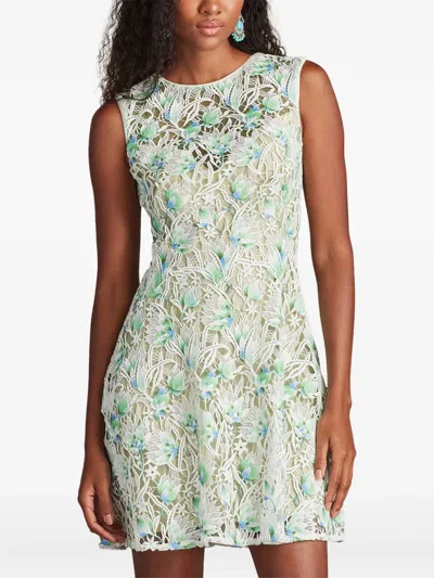 Tadashi Shoji Chy25426sx Short Homecoming Floral Cocktail Mini Dress In White