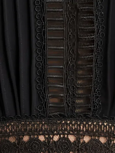 Tadashi Shoji Bos25212m Short Lace Pleated Cocktail Dress In Black