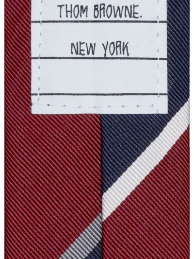 Thom Browne Striped Tie In Multi