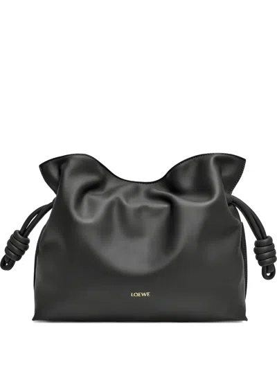 Loewe Flamenco Clutch Medium Bag In Calfskin Nappa In Black