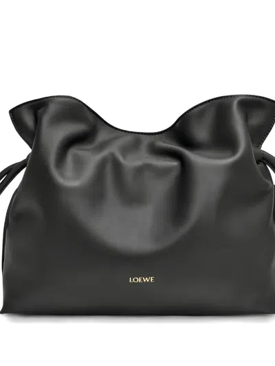 Loewe Flamenco Clutch Medium Bag In Calfskin Nappa In Black