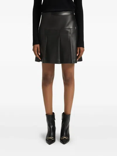 Hugo Boss Pleated Mini Skirt In Black