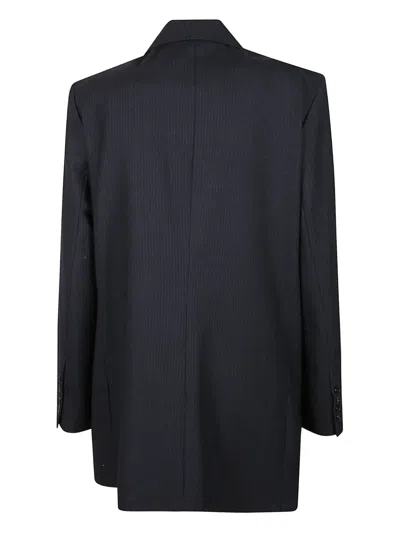 Iro Pinstripe Button Guilda Jacket In Blue