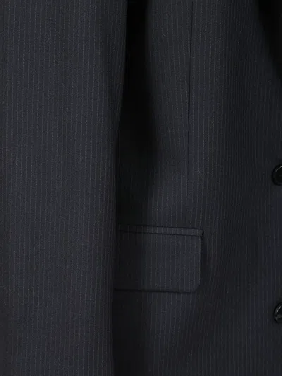 Iro Pinstripe Button Guilda Jacket In Blue