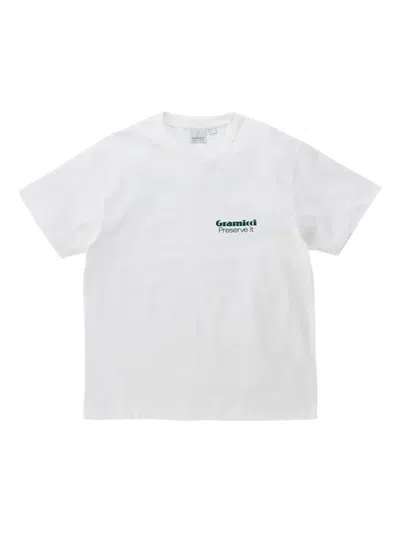 Gramicci Short-sleeve Crew-neck T-shirt In White