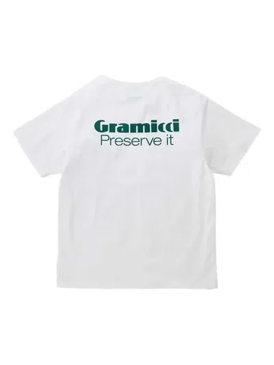 Gramicci Short-sleeve Crew-neck T-shirt In White
