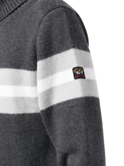 Paul & Shark Woollen Turtleneck Sweater In Gray
