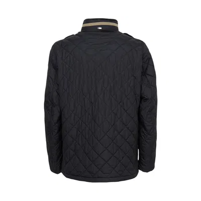Herno Turtleneck Cotton Jacket In Black