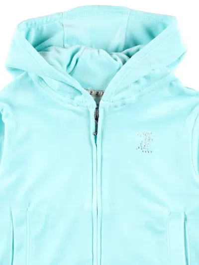 Juicy Couture Zip-up Embellished Hoodie In Blue