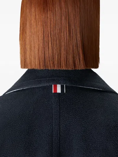 Thom Browne Double-breasted Jacket In Blue
