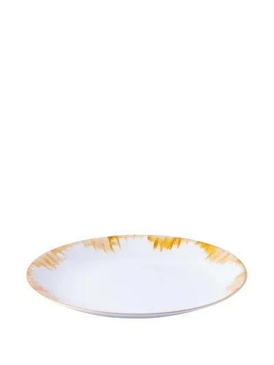 Marie Daage Iris Round Dinner Plate (26.5cm) In White