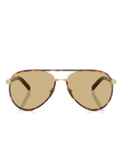 Prada Pr B57s Aviator Steel Sunglasses In Multi