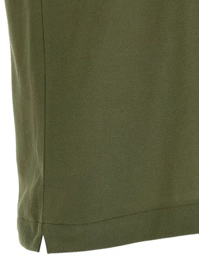 Lacoste Polo Shirt With Logo Patch And Short Sleeves In Green