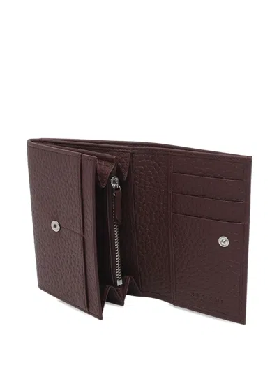 Orciani Soft Textured Wallet And Cardholder In Brown