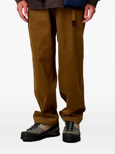 Gramicci Belt-detail Corduroy Trousers In Brown