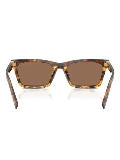 Miu Miu Square-frame Tortoiseshell Sunglasses In Brown