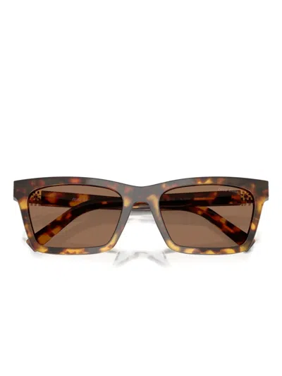Miu Miu Square-frame Tortoiseshell Sunglasses In Brown