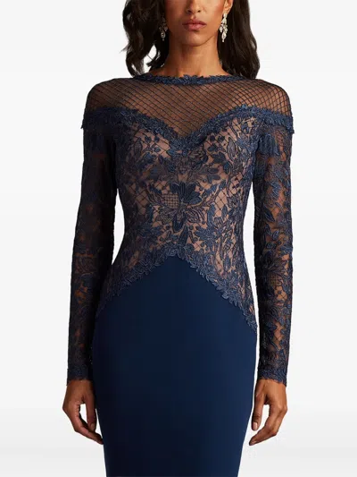 Tadashi Shoji Embroidered Lace Long Sleeve Cocktail Dress In Multi