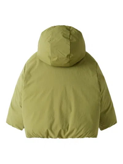 Il Gufo Hooded Flap-pocket Coat In Green