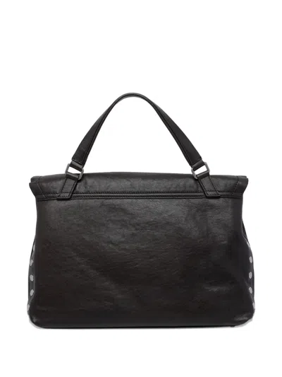 Zanellato Medium Postina Tabacco Handbag In Black