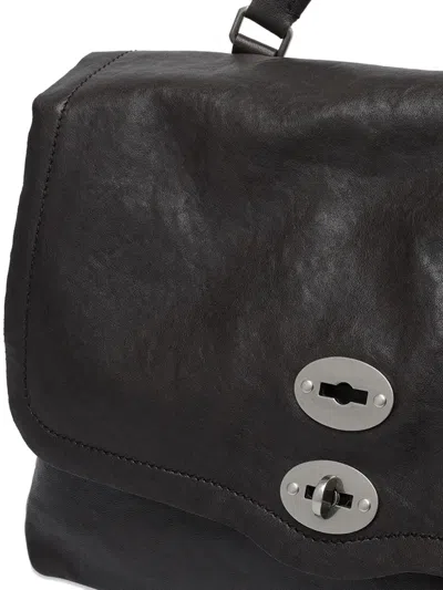 Zanellato Medium Postina Tabacco Handbag In Black