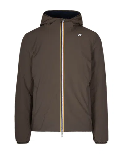 K-way Jack St Warm Double Slim-fit Giacca Reversibile. In Poliestere Elasticizzato Impermeabile. Imbottitu In Brown