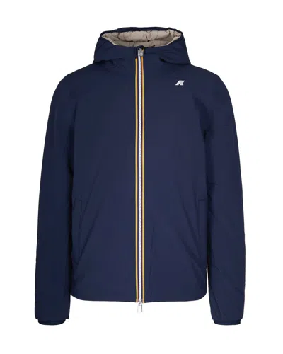 K-way Jack St Warm Double Blue Depth/beige Cash Jacket In Blue