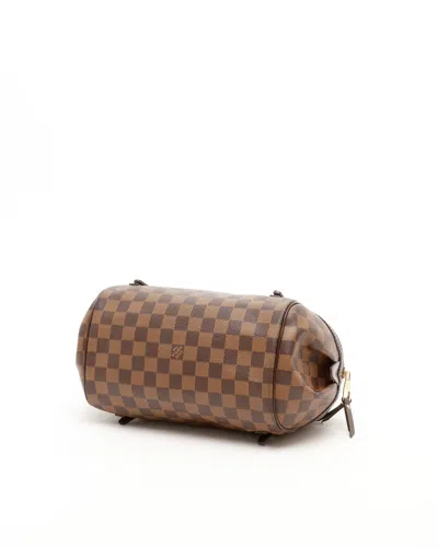 Pre-owned Louis Vuitton Damier Ebene Rivington Pm Bag In Brown