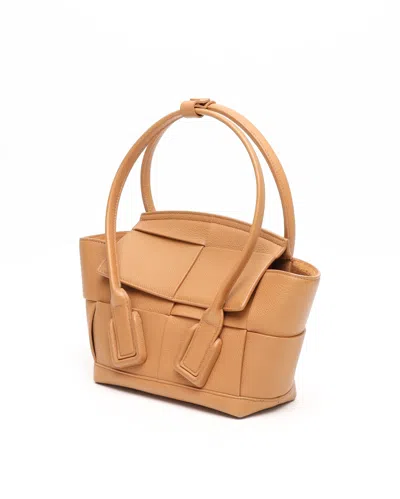 Bottega Veneta Mini Intrecciato Arco Bag In Neutral