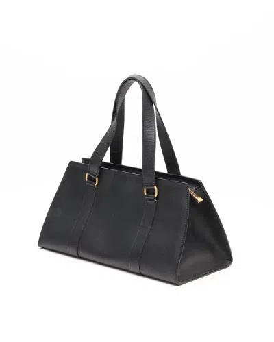 Celine Céline Triomphe Handbag In Black