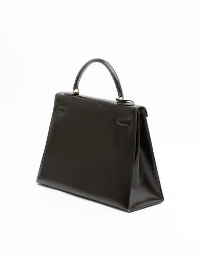 Pre-owned Hermes Hermès Kelly Sellier 32 Box Bag In Black