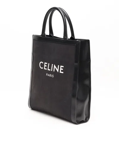 Celine Medium Vertical Cabas Tote Bag In Black
