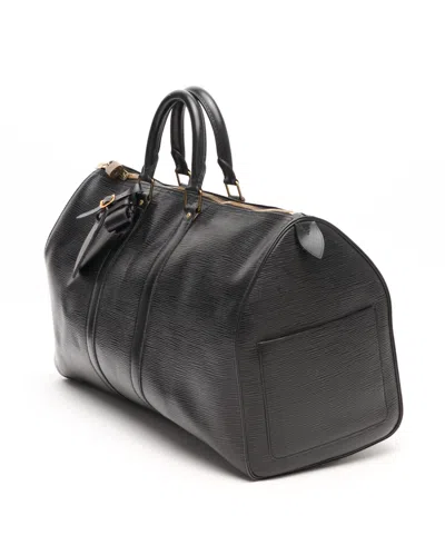 Pre-owned Louis Vuitton Epi Keepall 45 Weekend Bag In Black